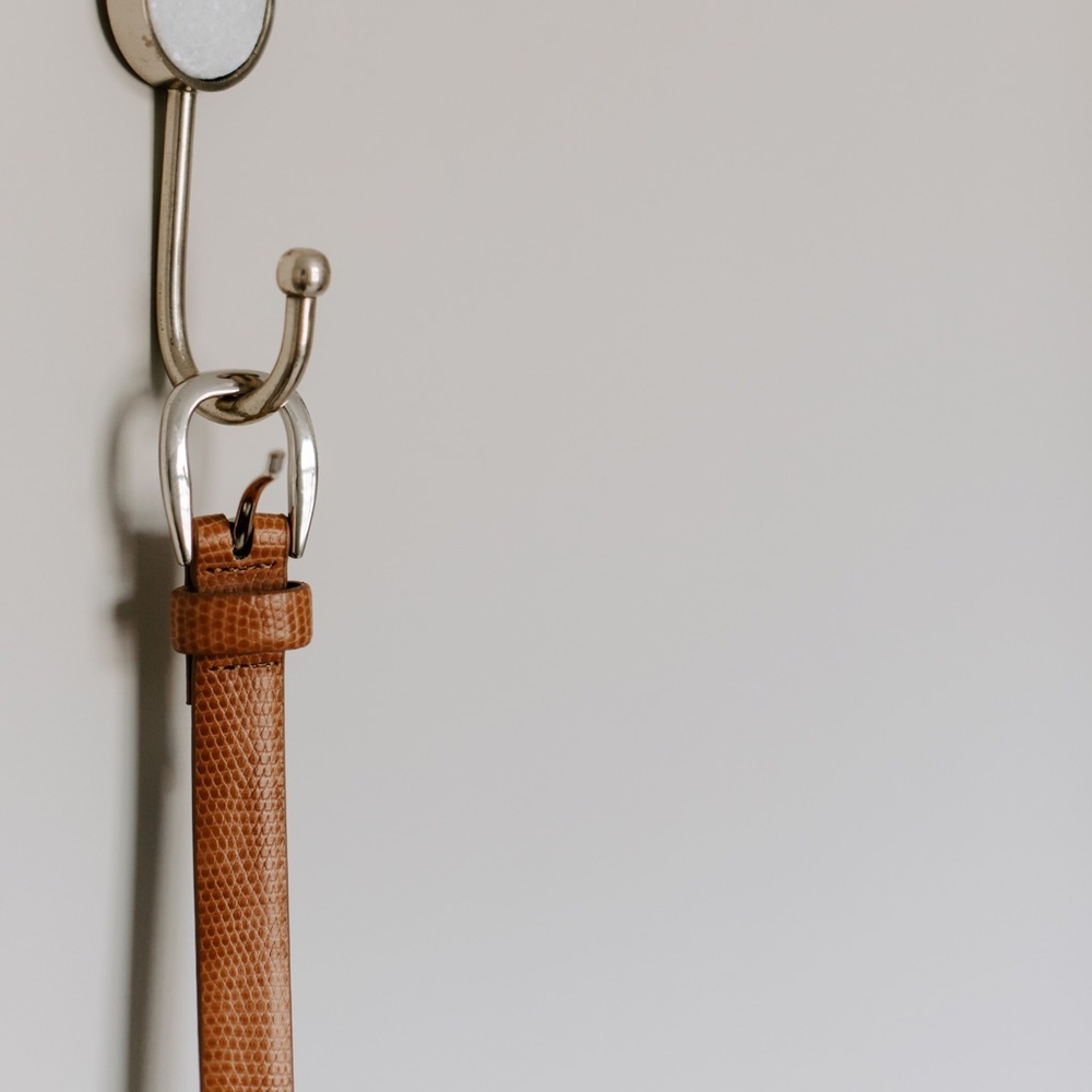 Banana Republic tan leather belt. Size is around m